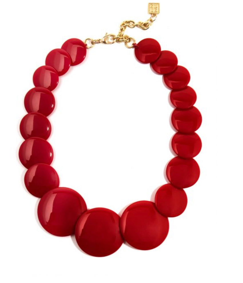 Overlapping Resin Circles Collar Necklace