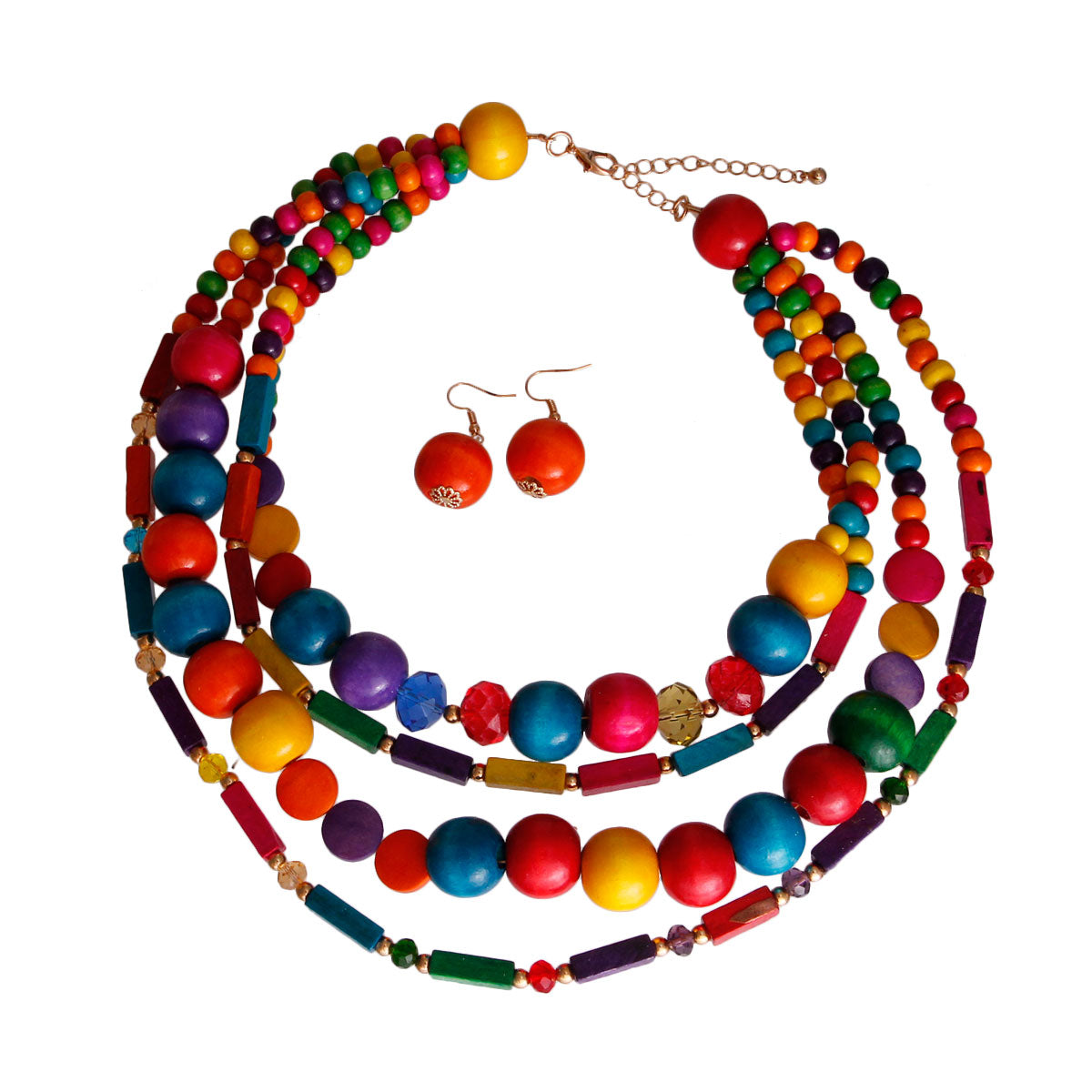 Vera Multi-Color Wooden Necklace