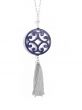 Circle Scroll Pendant Necklace With Tassel