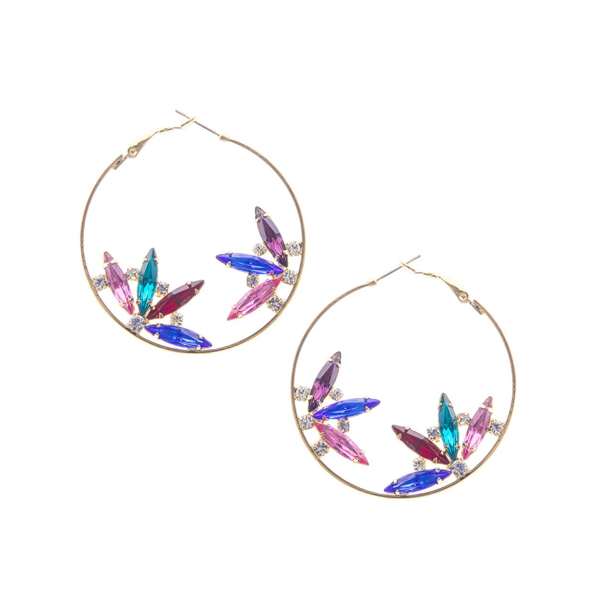 Flutter Flutter Multi-Colored Crystal Earrings